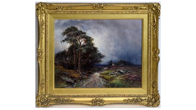 Lot 691 - Harry Sticks - Beckoning Moorland Path and Heather Hewn Landscape | oil