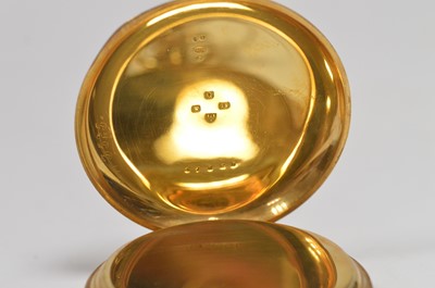 Lot 423 - An 18ct yellow gold cased open faced pocket watch