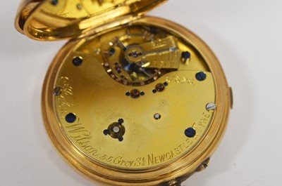 Lot 423 - An 18ct yellow gold cased open faced pocket watch