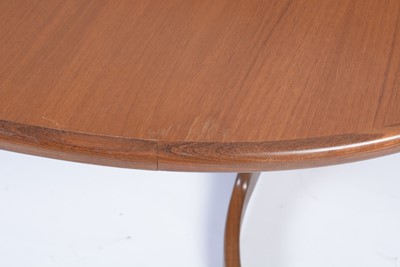 Lot 33 - G-Plan: teak oval extending dining table; and six chairs.