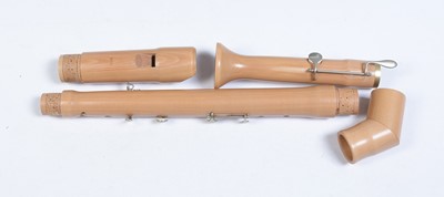 Lot 461 - Moeck Knick Bass Recorder cased