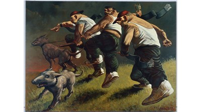 Lot 709 - Peter Howson OBE - Patriots | limited-edition box canvas print