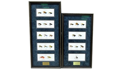 Lot 657 - Two framed displays of Traditional Salmon Flies tied by Mr. J. Robinson