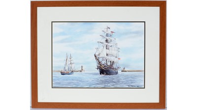 Lot 733 - Ron Thornton - Safe Harbour | watercolour
