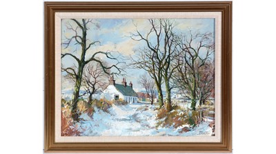 Lot 800 - Donald Shearer - Winter Scene | oil