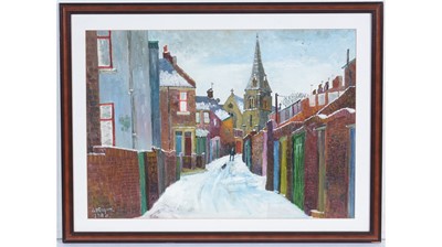 Lot 762 - Charlie Rogers - Third Street, Back Lane, Bensham, Gateshead | oil