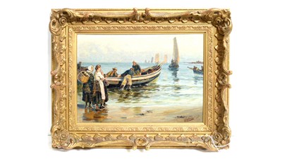 Lot 1083 - Robert Jobling - Fishermen Heading Out | oil
