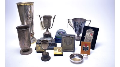 Lot 282 - Racing car interest: An archival collection of trophies and prize presentation plaques