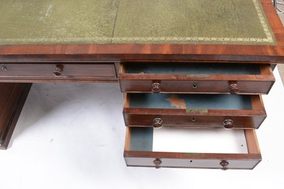 Lot 1110 - A large Victorian mahogany partners desk