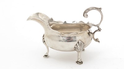 Lot 130 - An early George III silver cream boat.