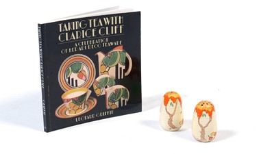 Lot 85 - Pair Clarice Cliff Taormina salt and pepper