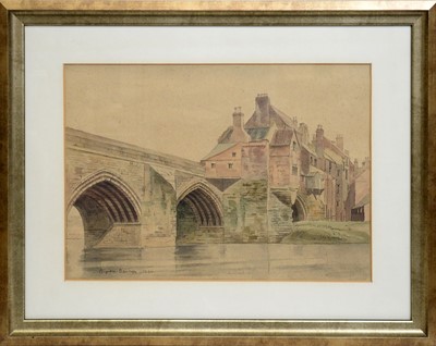 Lot 716 - Byron Eric Dawson - Elvet Bridge Durham | watercolour