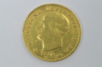 Lot 934 - Italy Napoleon I gold 40 Lire, 1814, Milan mint.