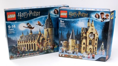 Lot 126 - LEGO Harry Potter Hogwarts Clock Tower, 75948 and Hogwarts Great Hall, 75954