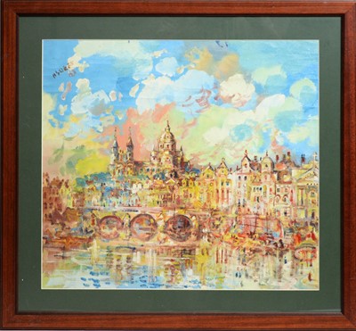 Lot 258 - Antoni Sulek - Carnival Clouds and Polish City | oil