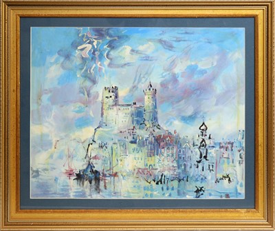 Lot 260 - Antoni Sulek - Polish Dreamscape in Pastel Blue | oil