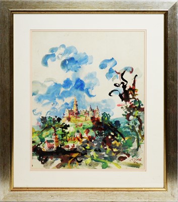 Lot 171 - Antoni Sulek - Cloud-Scudded Citadel | watercolour