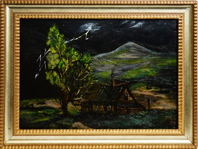 Lot 231 - Antoni Sulek - The Moonlit Cabin | oil