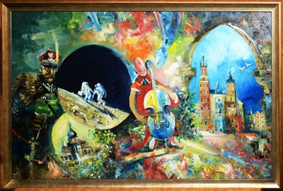 Lot 242 - Antoni Sulek - Striking a Cord | oil
