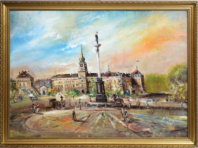 Lot 244 - Antoni Sulek - The Gloaming, Warsaw | oil