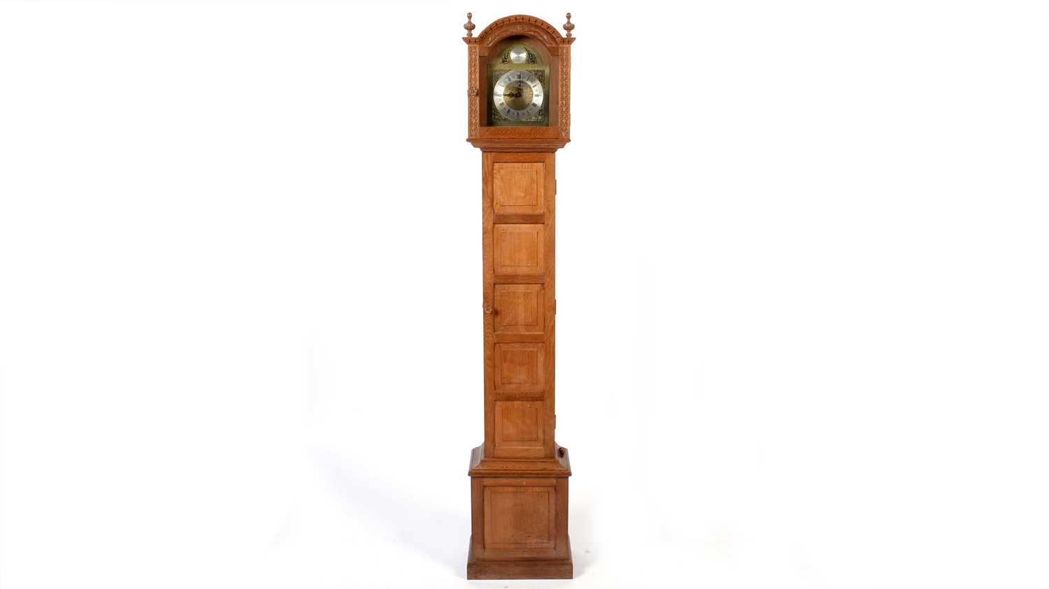 Lot 1028 - Colin 'Beaverman' Almack: an oak longcase clock.