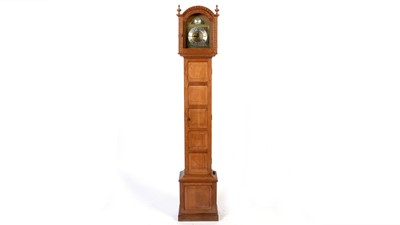 Lot 1028 - Colin 'Beaverman' Almack: an oak longcase clock.