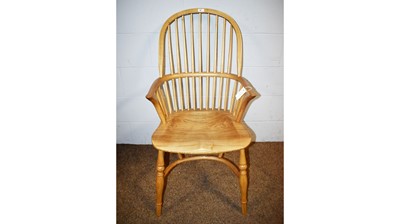 Lot 41 - A modern ash and elm Windsor chair.