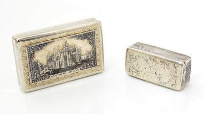 Lot 291 - A mid-19th C Austro-Hungarian snuff box; and a 19th C Russian snuff box.