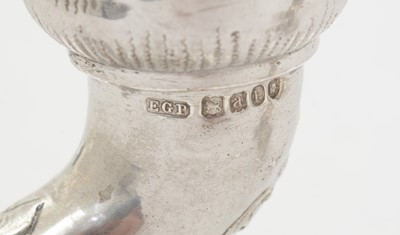 Lot 140 - A pair of late 19th C Continental vases; and a small Victorian mustard pot.