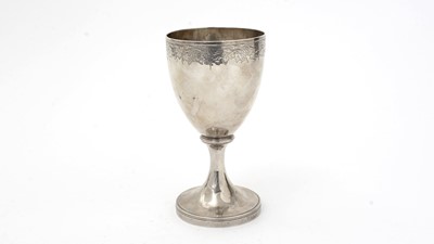 Lot 161 - A George III silver wine goblet.