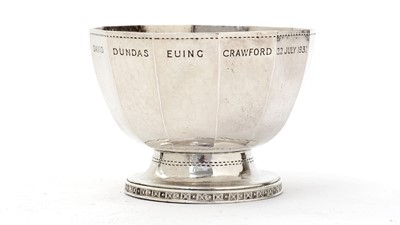 Lot 147 - A George V hand-made small silver christening bowl.
