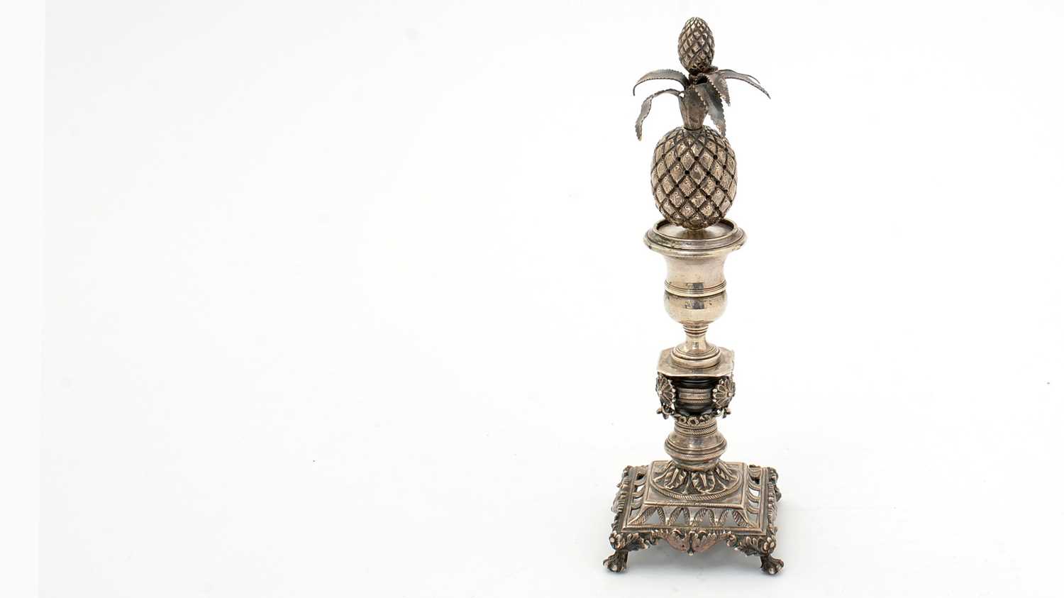 Lot 155 - An early 19th Century Portuguese silver toothpick holder.