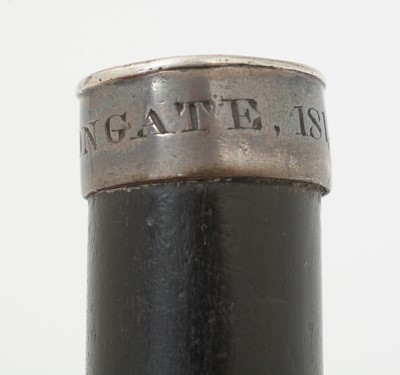 Lot 186 - A George III Scottish silver mounted hardwood tipstaff.