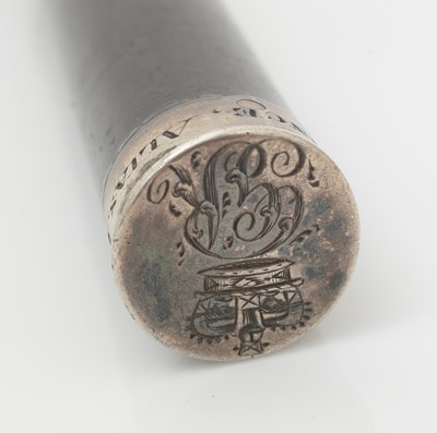 Lot 186 - A George III Scottish silver mounted hardwood tipstaff.