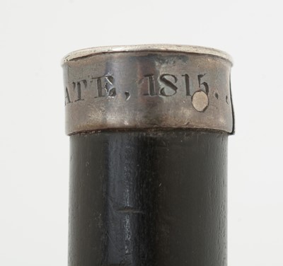Lot 186 - A George III Scottish silver mounted hardwood tipstaff.