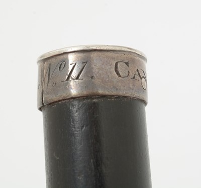 Lot 186 - A George III Scottish silver mounted hardwood tipstaff.
