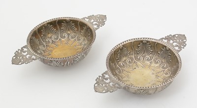 Lot 152 - A pair of late Victorian silver two-handled dishes.