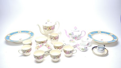 Lot 263 - A Shelley ‘Wild Flowers’ floral decorated part tea service; and others