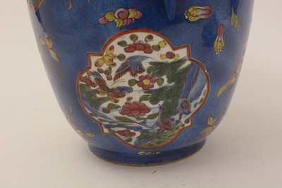 Lot 875 - Clobbered Chinese blue and white vase.