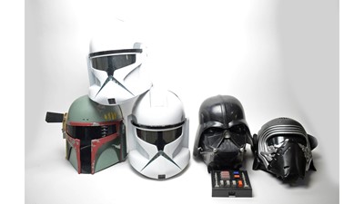 Lot 220 - A selection of Star Wars helmets.