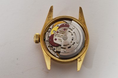 Lot 437 - Rolex Oyster Perpetual: a lady's 18ct yellow gold automatic wristwatch