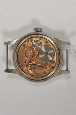 Lot 438 - Omega Military RAF: a steel-cased manual wind RAF Pilots wristwatch