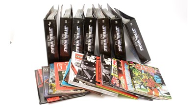 Lot 256 - Seven binders of Star Wars The Official Fact File; annuals; comics; and two ring binders.