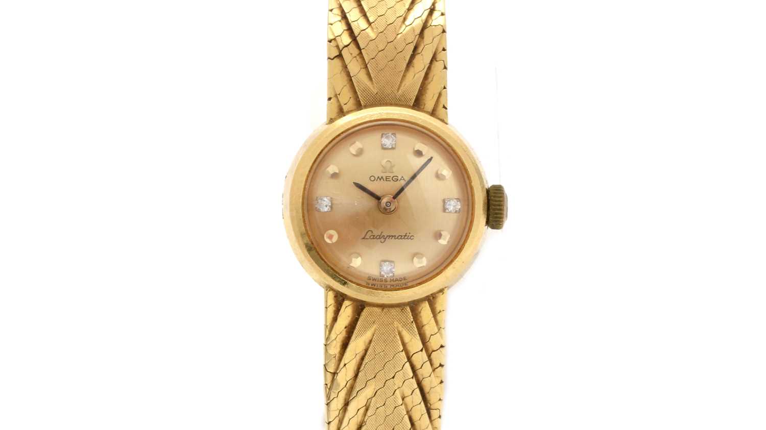 Lot 439 - Omega Ladymatic: an 18ct yellow gold lady's automatic cocktail watch