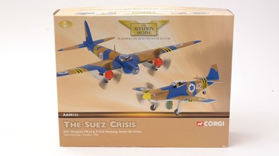 Lot 28 - Corgi Aviation D.H. Mosquito PR.16 and P-51D Mustang Israeli Airforce.