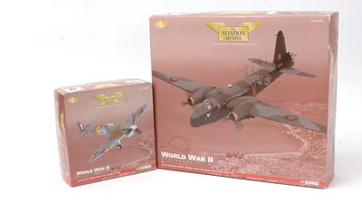 Lot 2 - Two Corgi Aviation Archive World War II Defenders of Malta Series aircraft.