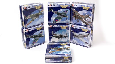 Lot 10 - Seven Corgi limited edition Aviation Archive 1:72 scale diecast model planes.