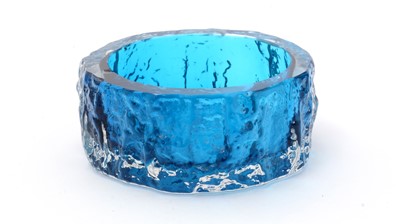 Lot 136 - Whitefriars blue glass bottle coaster