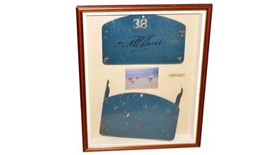 Lot 698 - Wembley seat signed by Geoff Hurst