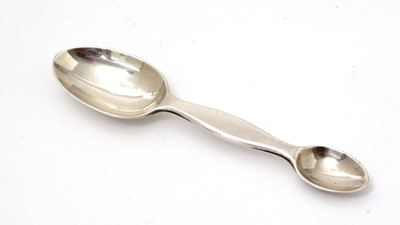 Lot 18 - A Victorian silver medicine spoon.